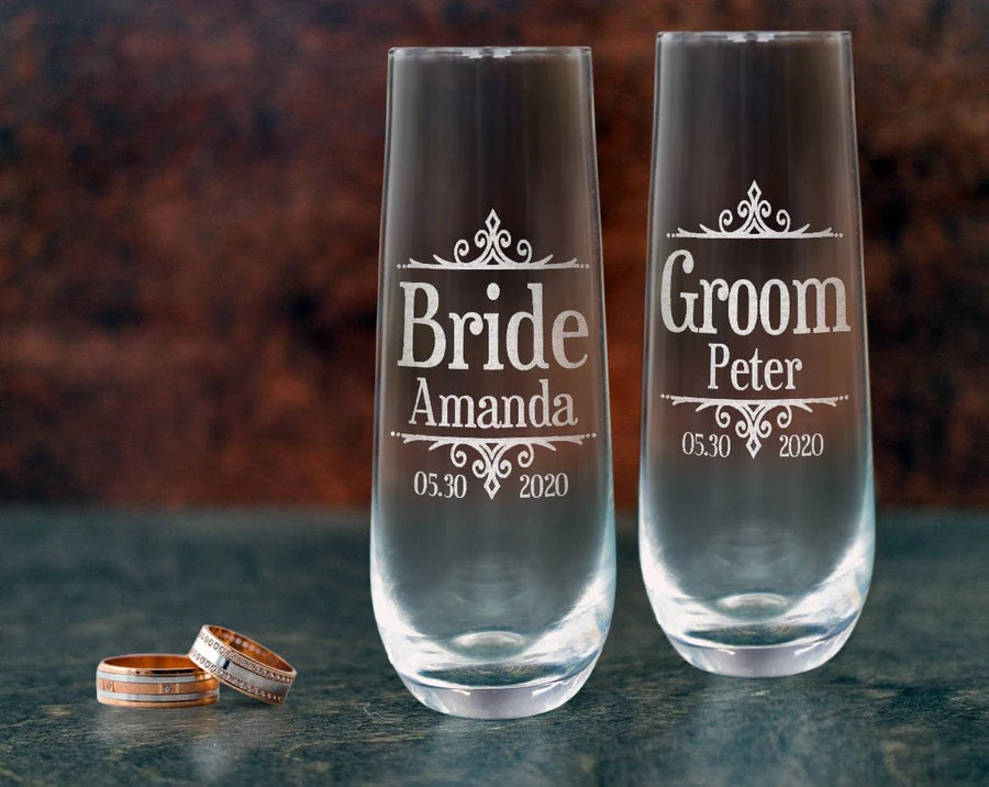 Custom Bride & Groom Pint Set – 'Till Death Do Us Pour'