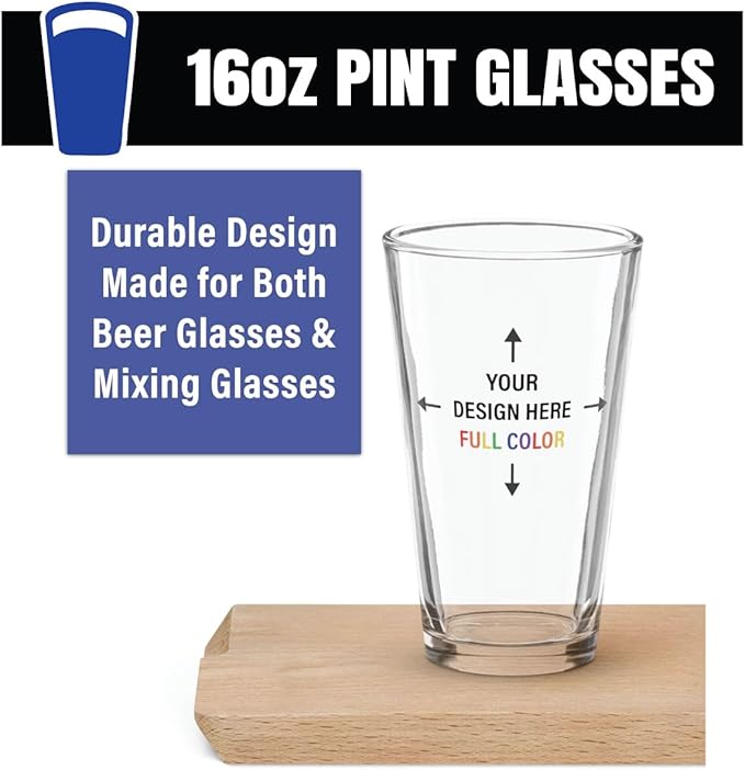 Full-wrap Custom Pint Glasses