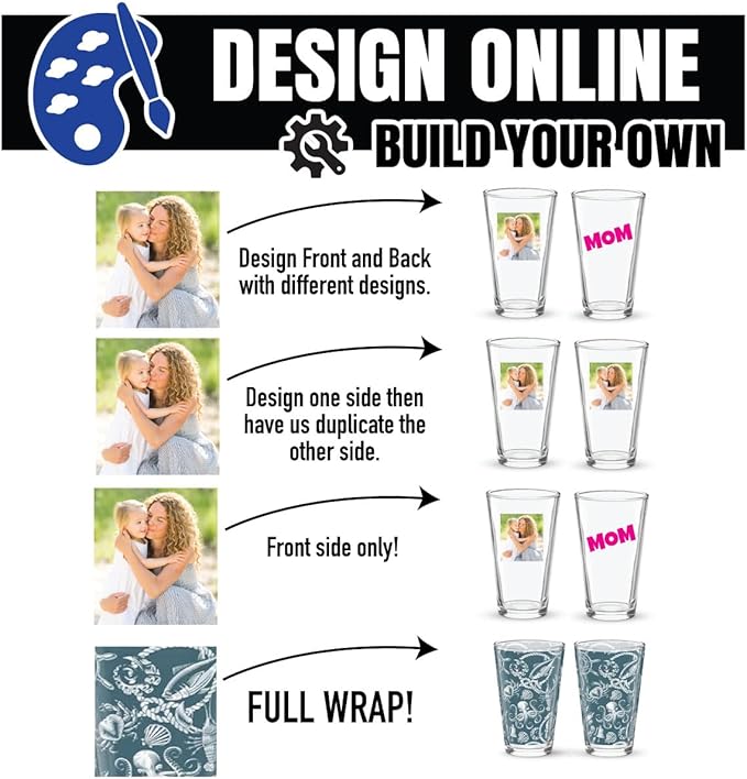 Full-wrap Custom Pint Glasses