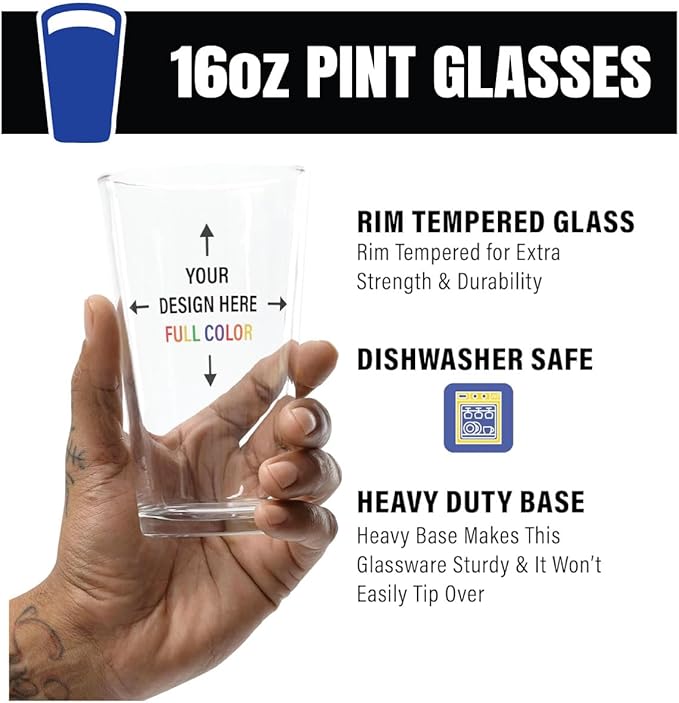 Full-wrap Custom Pint Glasses
