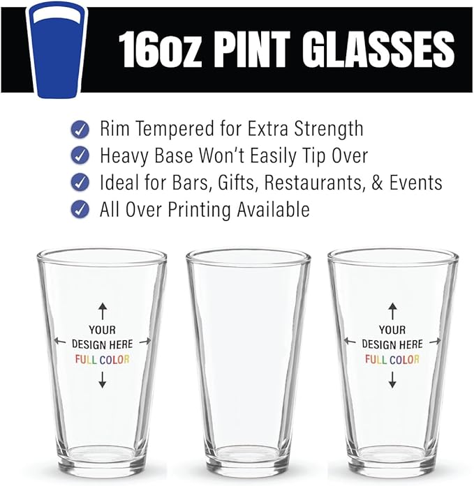 Full-wrap Custom Pint Glasses