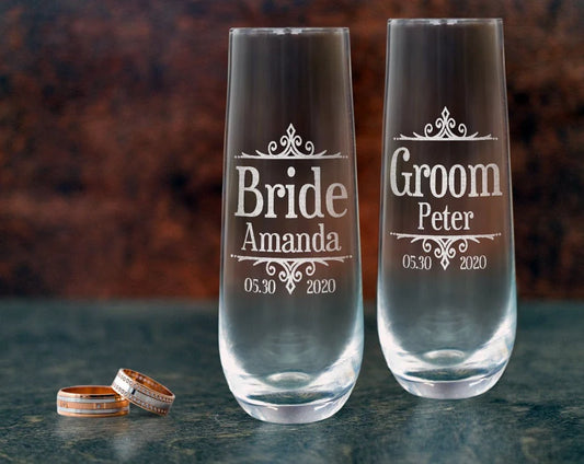 Custom Bride & Groom Pint Set – 'Till Death Do Us Pour'